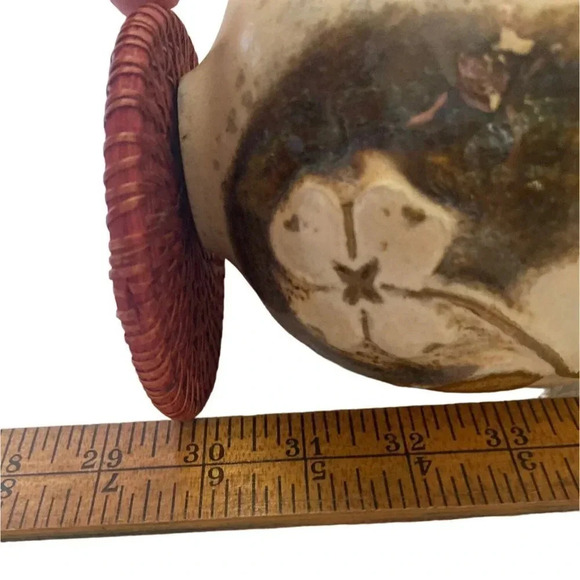 Studio Art MULE SPRINGS POTTERY 6" Tall Handmade Bulb Stoneware Vase Unique - Picture 11 of 15